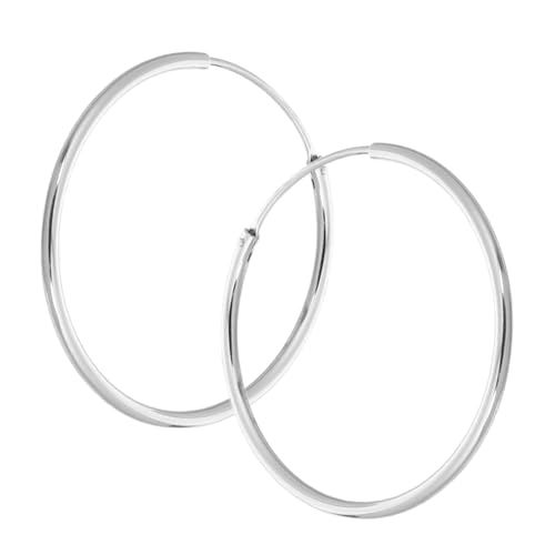 LIFKOME Silber Creolen Ohrringe Große Vintage Hoop Earrings Damen Retro Stil Modische Statement Ohrschmuck Aus Sterlingsilber Für Alltag Party von LIFKOME