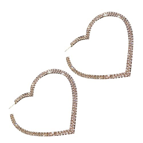 LIFKOME Silber Ohrstecker Herzform mit Funkelnden Kristallen Langlebige Ohrhänger Angenehm zu Tragen Geeignet für Hochzeit Party Alltag Perfektes für Damen von LIFKOME
