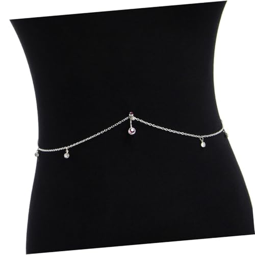 LIFKOME Silberner Bauchnabelpiercing mit Taillenkette Hautfreundlich und Langlebig Glatte Oberfläche Modischer Körperschmuck für Frauen als und Sommerliches Strandaccessoire von LIFKOME
