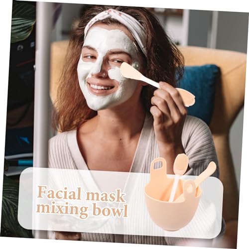 LIFKOME Silikon Gesichtsmaske Rührschüssel DIY Gesichtsmasken Schüssel mit Spatel für Schnelles Mischen von Beauty Masken Wiederverwendbar Leicht zu Reinigen Vielseitig Einsetzbar von LIFKOME