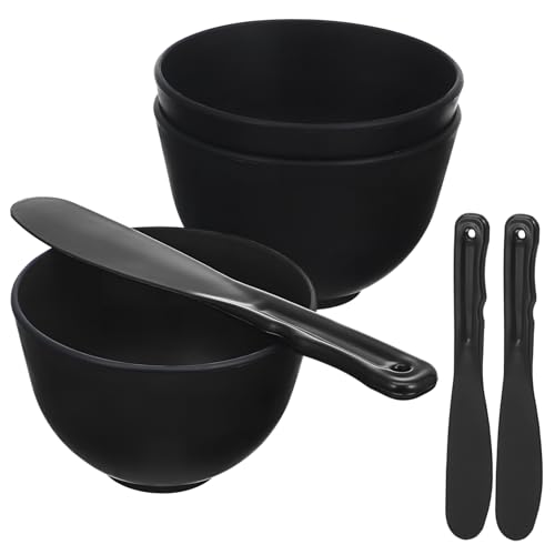 LIFKOME Silikon Maskenrührschalen Teilig mit Spatel Tiefes Design für DIY Gesichtsmaske Wiederverwendbar Flexibel und Langlebig für Beauty Salon und Hautpflege Wiederverwendbar von LIFKOME