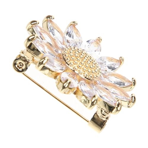 LIFKOME Sonnenblumen Corsage Damen Brosche Blumen Brosche Blumen Pin Kristall Gänseblümchen Brosche Dekorativer Pin Kristall Brosche Kleidungsbrosche Clip Broschen Für Frauen von LIFKOME