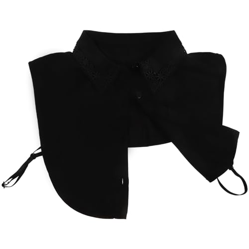 LIFKOME Spitzen Falschkragen Elegante Kleidung Damen Karohemd Bluse Rollkragenhemd Damen Pulloverkragen Camisole Shirts Stilvoller Falscher Kragen Abnehmbarer Falscher Kragen Für von LIFKOME