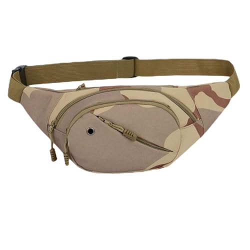 LIFKOME Sport Hüfttasche für Herren Multifunktionale Gürteltasche Verschleißfestem Material mit Kopfhörerausgang Camouflage Design für Outdoor Aktivitäten von LIFKOME
