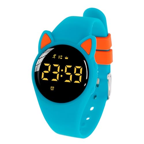 LIFKOME Silikonuhr Digitale Schüleruhr Kindersportuhr Elektronische Armbanduhr Mit Uhrzeit Datum Wochentag Alarmfunktion von LIFKOME