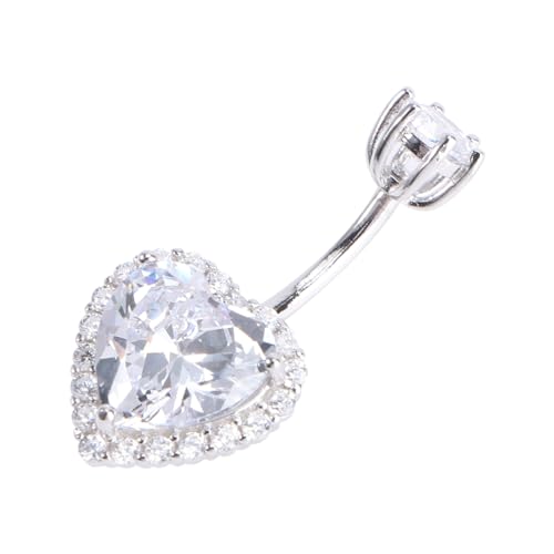 LIFKOME Sterling Silber Bauchnabelring mit Zirkonia Bauchnabelpiercing Körperschmuck Damen Herren Modisch Langlebig von LIFKOME