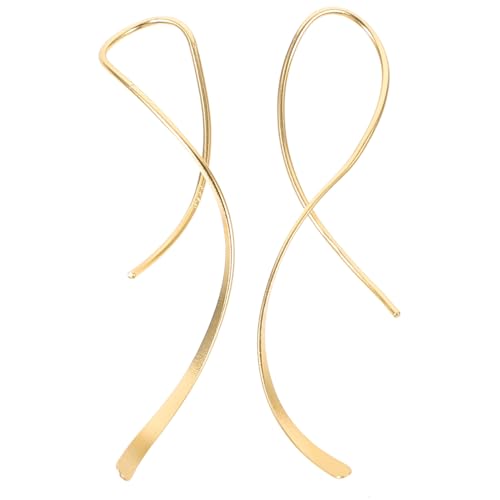 LIFKOME Sterling Silber Geometrische Ohrhänger Damen Unregelmäßige Wellenform Leicht Elegant Für Alltag Party Geschenk von LIFKOME