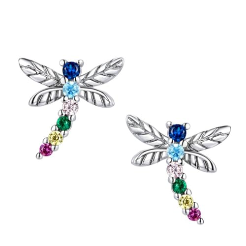 LIFKOME Sterling Silber Libellen Ohrstecker Damen Ohrschmuck Bunte Zirkonia Leicht Elegant Mädchen Geschenk Hochzeit Party Alltag LIFKOME Sterling Silber Libellen Ohrstecker Damen Ohrschmuck Bunte Zirkonia Leicht Elegant Mädchen Geschenk Hochzeit Party Alltag von LIFKOME