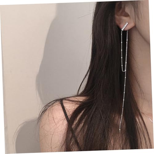 LIFKOME Sterling Silber Ohrhaken Quasten Ohrringe Damen Lange Ohrschmuck Elegant Modisch Leicht Alltag von LIFKOME