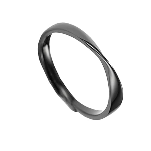 LIFKOME Sterlingsilber Paarring Offener Wendering Niello beschichtung Verstellbarer Dekorativer Fingerring für Herren Valentinstagsgeschenk für Fernbeziehung von LIFKOME