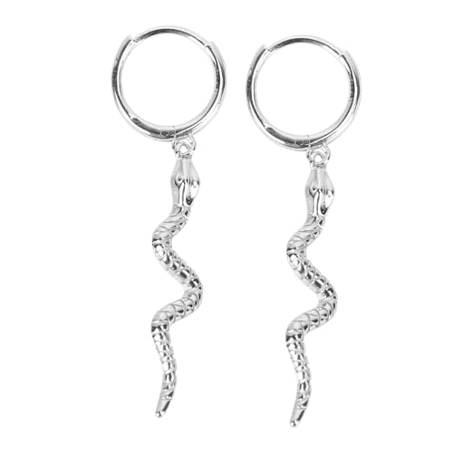 LIFKOME Sterlingsilber Schlangen Ohrringe Lang Schmuck für Damen Modische Creolen Weißgold Schlange Ohrhänger Alltag Schmuck Geschenk von LIFKOME
