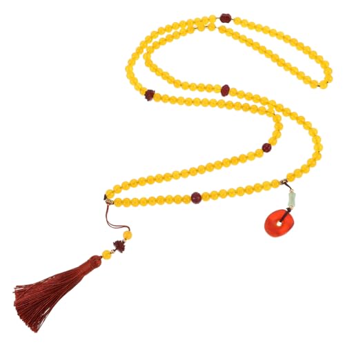 LIFKOME Stilvolle Ethnische Perlenkette Mit Quastenanhänger: Langer Halskettenschmuck Für Frauen – Halsschmuck Für Pullover Und Traditionelle Chinesische Kleidung von LIFKOME