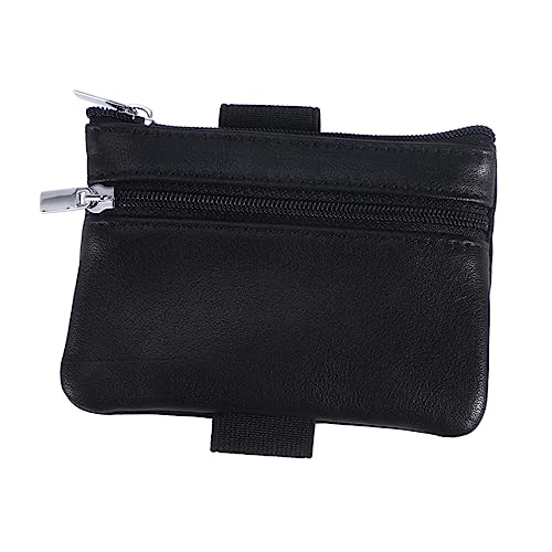LIFKOME Portable Leder Handgelenktasche Für Herren Und Damen Praktische Schlüssel Und Münztasche Leichte Und Stilvolle Business-Bag Schwarz von LIFKOME