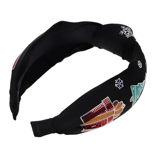 LIFKOME Elegantes Weihnachts-stirnband Mit Breitem Knoten Und Glänzenden Pailletten Festliche Haaraccessoires Für Damen Für Neujahrsfeiern Und Feiertagsanlässe von LIFKOME