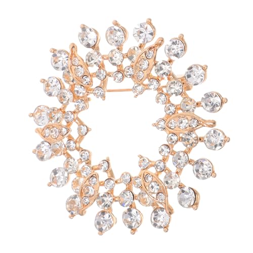 LIFKOME Strass Brosche aus Langlebiger Zinklegierung Damen Schmuck Anstecknadel für Kleidung Schal Hochzeit Festlich Vintage Stil Kleidung Accessoire von LIFKOME