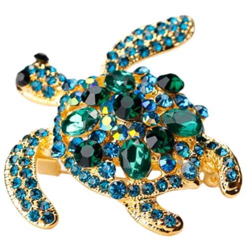 LIFKOME Strass Schildkröten anstecknadel Metall Brosche für Kleidung Rucksack Mütze Langlebiger Lapel Pin Sicherer Verschluss Vielseitig für Kleider Taschen Schals und Hüte Geschenkidee von LIFKOME