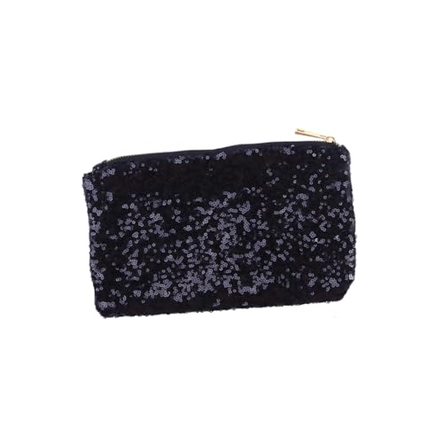 LIFKOME Stylische Retro Handtasche Mit Pailletten Lange Clutch Für Damen Für Dinner Und Ausgehen Schwarz Als Geldbörse Oder Kosmetiktasche von LIFKOME