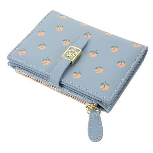 LIFKOME Kleine Damengeldbörse Mit Blumenmuster Kompakte Und Tragbare Brieftasche Dekorativ Und Praktisch Ausreichend Stauraum Für Karten Münzen Und Kleingeld von LIFKOME
