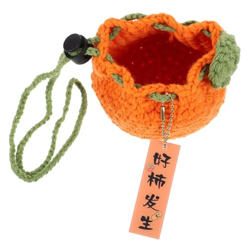 LIFKOME Handgefertigte Tasche Aus Wollgarnmaterial Zur Aufbewahrung Häkeltasche Kopfhörertasche von LIFKOME