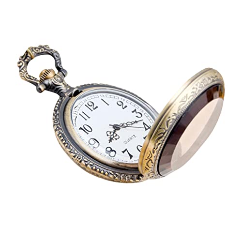 LIFKOME Quarz-taschenuhr Mit Kette Leichte Tragbare Uhr Retro-Design Einfache Klein von LIFKOME