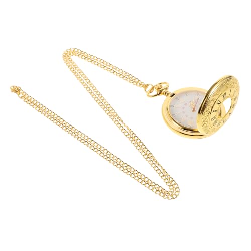 LIFKOME Vintage Taschenuhr Mit Römischen Ziffern Retro Design Tragbare Uhr Mit Kette Stilvolle Und Langlebige Uhr Für Männer Und Frauen Ergänzung Für Jedes Outfit von LIFKOME