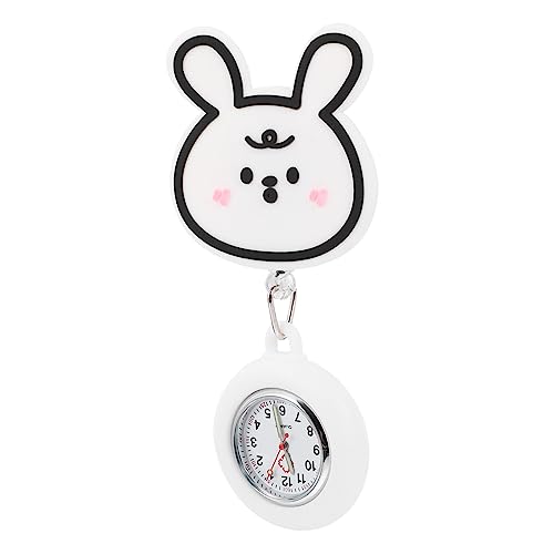 LIFKOME Taschenuhr Pfote rechteckige Uhren Herren Brosche Reversuhr tragbar spangenuhr Trail Bell wanduhrn Krankenschwester hängende Uhr Krankenschwester Uhr Rostfreier Stahl Weiß von LIFKOME