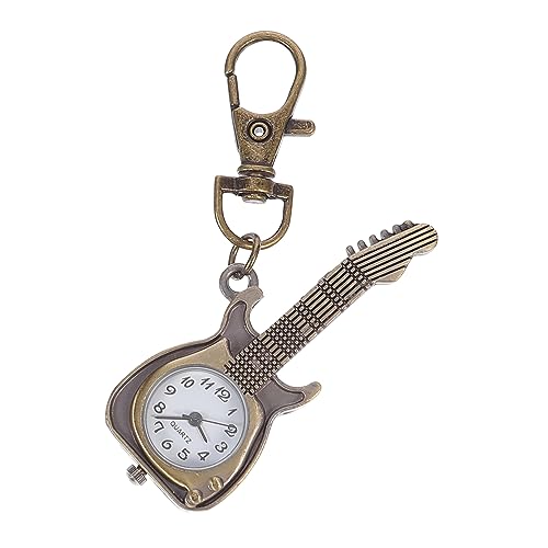 LIFKOME Retro Gitarren-taschenuhr Präzise Quarzbewegung Kreative Geschenkidee Für Musikliebhaber Unisex Schlüsselanhänger Uhr Für Besondere Anlässe von LIFKOME