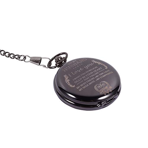 LIFKOME Taschenuhr Mit Quarzwerk Und Arabischen Ziffern Hängeuhr Als Geschenkidee Für Herren von LIFKOME