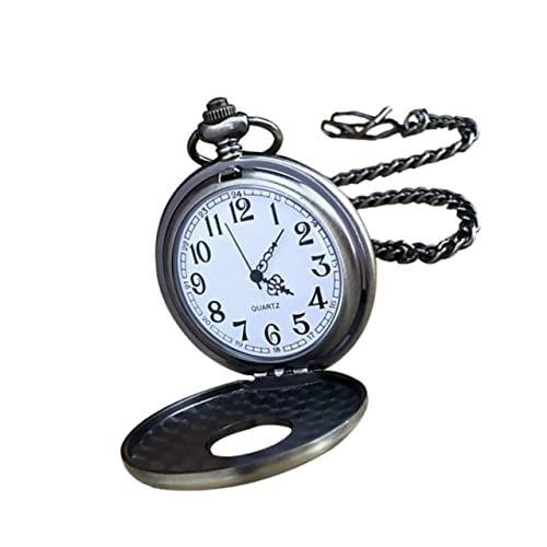 LIFKOME Vintage Taschenuhr Mit Hohldeckel Mechanische Herren Uhr Im Retro-Design Langlebige Kette Perfektes Accessoire Für Männer Und Frauen Für Besondere Anlässe Und Alltag von LIFKOME