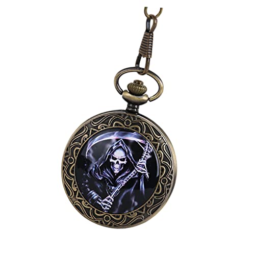 LIFKOME Vintage Taschenuhr Bronze Retro Kettenuhr Mechanische Analog Uhr Mit Skelett Design Für Herren Und Damen Antike Uhr Für Besondere Anlässe von LIFKOME