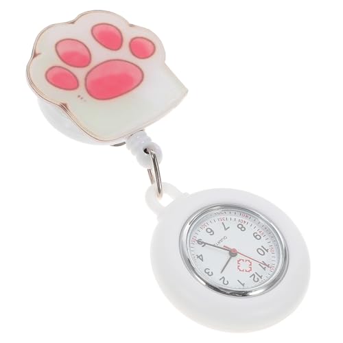 LIFKOME Nurse Watch Tragbare Silikon Taschenuhr Für Medizinisches Personal Leicht Ablesbar Für Frauen Und Männer Mit Großem Ziffernblatt Weiß von LIFKOME