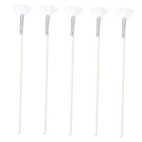 LIFKOME 5stücke Fan-förmige Gesichtsmaske Pinsel Hochwertige Nylon-bürsten Für Hautpflege Wiederverwendbar Und Leicht Zu Reinigen Für Verschiedene Maskenprodukte von LIFKOME