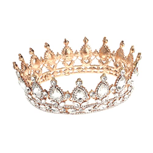 LIFKOME Tiara-Krone für die Hochzeit hochzeitsdeko hochzeits dekoration Mädchen im Barockstil Kopfbedeckung für Damen Kristallkrone Haarbänder Frauenkrone und Diademe Frauen-Tiara Barock- von LIFKOME