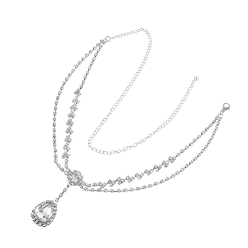 LIFKOME Tiara Stirnband Damen Kopfschmuck mit Anhänger Silbernes Zartes Kopfband für Hochzeit Braut und Festliche Anlässe Langlebiger Schmuck mit Einzigartigem Design von LIFKOME