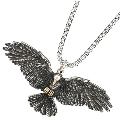 LIFKOME Titanstahl Halskette Herren Leicht Langlebig mit Coolen Anhänger Symbolisiert Freiheit Stärke Erfolg Modisches Geschenk für Männer zu Geburtstag und Feier von LIFKOME