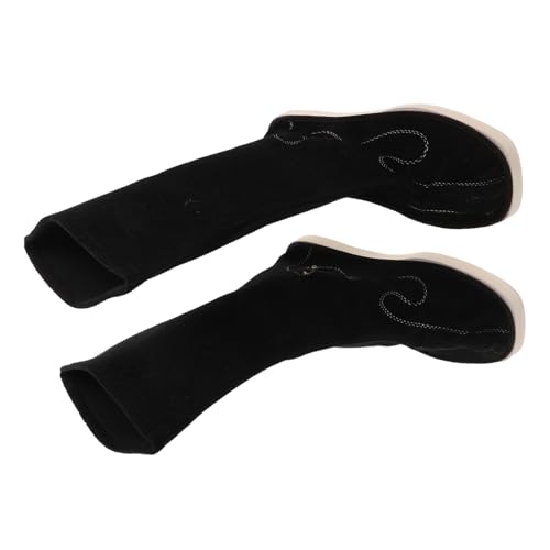 LIFKOME Traditionelle Chinesische Hanfu Stiefel Schwarz Rutschfeste Performance Schuhe mit Kunstvollem Stickdesign für Hanfu Fans Bühnenauftritte und Kulturelle Veranstaltungen von LIFKOME