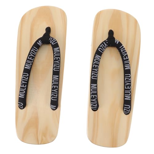 LIFKOME Traditionelle Japanische Herren Geta Sandalen aus Langlebigem Holz Stilvolle Kimono Clogs mit Flacher Holzsohle Leicht und Bequem für Alltag und Cosplay von LIFKOME