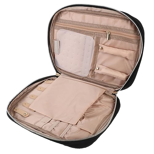 LIFKOME Tragbare Schmuckschatulle Für Reisen Schmuck-Organizer Mit Kleinen Boxen Für Ohrringe Ringe Halsketten Und Armbänder Aufbewahrungsbox Aus Pu Damen Schmucketui Für Zuhause Und Reise von LIFKOME