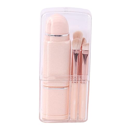 LIFKOME Tragbares Kosmetikbürsten Set Multifunktionale Schminkbürsten Für Lippen Lidschatten Und Kompakte Faltbare Und Leichte Make Up Bürsten in Hautfarbe von LIFKOME