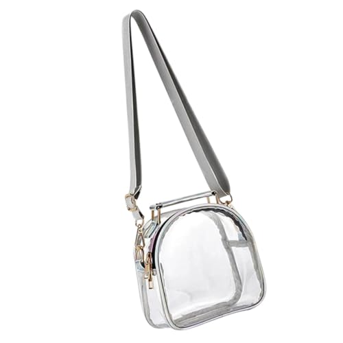 LIFKOME Transparente Damen Crossbody Tasche aus Langlebigem PVC Leichte Umhängetasche mit Verstellbarem Schulterriemen Durchsichtige Handtasche für Outdoor Alltag und Strand Modische von LIFKOME