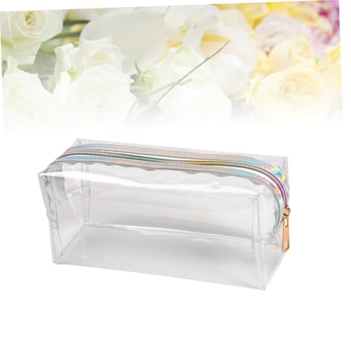 LIFKOME Transparente Kosmetiktasche PVC Quadratisch Reise Kulturbeutel Aufbewahrung Make up Organizer Tasche für Damen und Herren Portable Toiletry Bag von LIFKOME