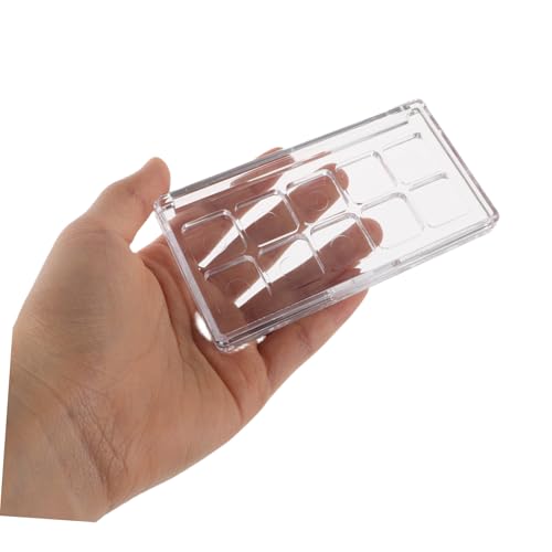LIFKOME Transparente Leere Lidschatten palette Fächer Makeup Aufbewahrungsbox mit Sicherem Verschluss für Lidschatten Lippenstift und Aquarellfarben Vielseitig für Frauen und Mädchen von LIFKOME