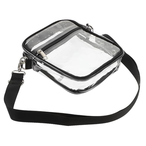 LIFKOME Transparente PVC Umhängetasche Damen Verstellbar Wasserabweisend mit Reißverschluss Kleine Crossbody Handytasche für Konzert Stadion Reise und Alltag von LIFKOME