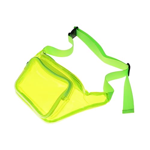 LIFKOME Hüfttasche Für Damen Grün Bauchtasche Transparent Leicht Umhängetasche Mit Verstellbarem Gürtel Für Handy Und Schlüssel Robustes Material von LIFKOME