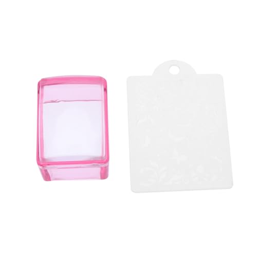 LIFKOME Transparenter Silikon Nagel Stempel Set mit Roter Silikon Stamper und Dünnem Schaber Elastisch und Langlebig für Präzises Nail Art Stamping und DIY Maniküre von LIFKOME