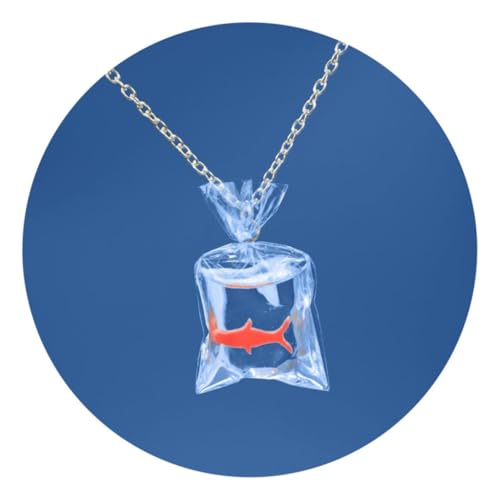 LIFKOME Transparentes Schmuckset Teilig mit Kreativem Fisch Anhänger aus Resin Niedliche Karpfen Halskette und Ohrringe Modischer Modeschmuck für Damen Besonderes zu Feiertagen und von LIFKOME