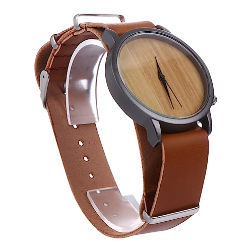 LIFKOME Naturholz-Armbanduhr Mit Lederarmband Einfache Stilvolle Uhr Für Alltag Als Geburtstag Für Familie Und von LIFKOME