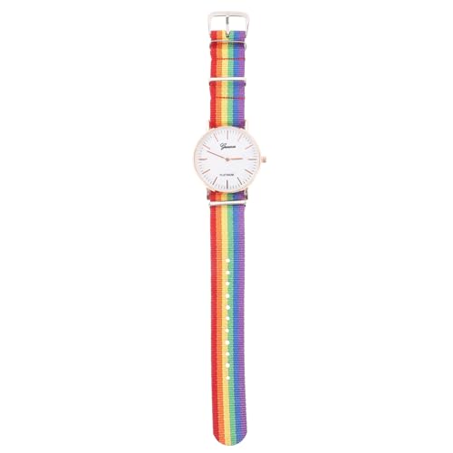 LIFKOME Modische Armbanduhr Regenbogen Unisex-Uhr Quarzuhr Zarte Handgelenkdekoration Roségold von LIFKOME