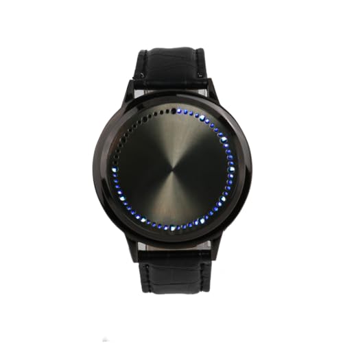 LIFKOME -Touchscreen-Uhr Mit Rundem Zifferblatt Schwarzem Pu-Band Smartwatch Digitale Zeitanzeige Gehäuse Aus Legierung Batterie von LIFKOME