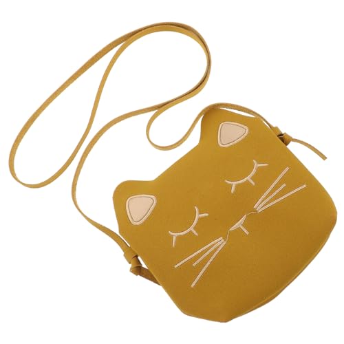 LIFKOME Umhängetasche Katze Kleine Geldbörse Kinder Umhängetasche Kleinkind Organizer Tasche Gelb von LIFKOME